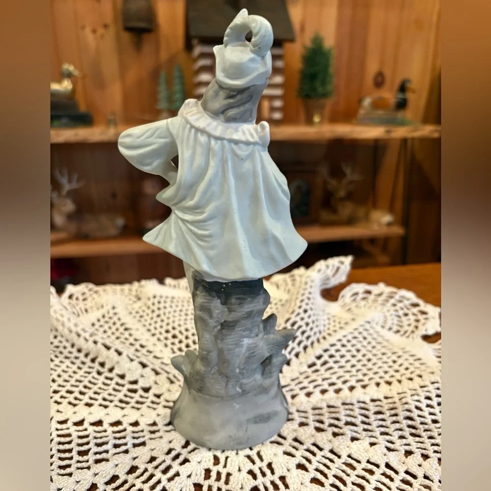 Vintage, hand-painted bisque porcelain figurine Fern Japan, Victorian-era attire